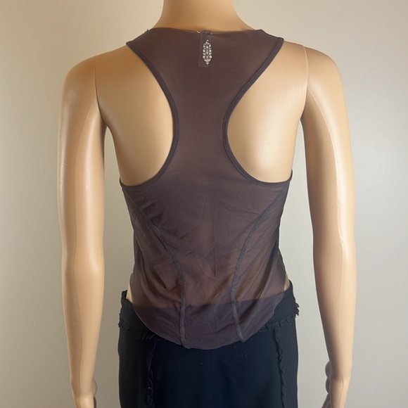 Free People Sheer Mesh Plum Tank - Picture 4 of 5